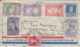 Lettre Via Aerea Obl. Aeropostal B.A. Le 13 Juil 1930 Sur N° 281, 283, PA 4, 5, 7, 8, 17 Pour Karlsruhe - Covers & Documents