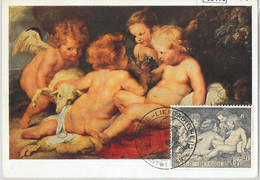63414 -  BELGIUM - POSTAL HISTORY: MAXIMUM CARD 1963 -  ART Antituberculosis - 1961-1970