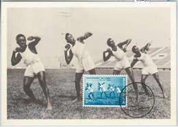 63406   BELGIUM - POSTAL HISTORY: MAXIMUM CARD 1960 -  INDEPENDENCE  CONGO Sport - 1951-1960