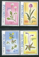 FAROE IS. 1988 Flowers  MNH / **.  Michel 162-65 - Faroe Islands