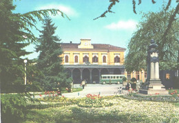 Italy:Voghera Gardens And Railway Station - Gares - Sans Trains