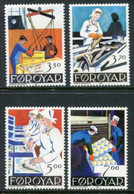 FAROE IS. 1990 Fishing Industry MNH / **.  Michel 194-97 - Islas Faeroes