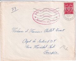 1961 - BASE AERIENNE - BATAILLON AIR 721 BASE ECOLE De ROCHEFORT (CHARENTE MARITIME) - ENVELOPPE FM - Militärstempel Ab 1900 (ausser Kriegszeiten)