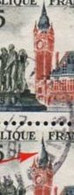 YT N°1316 "Calais" - Variété Rare : Dôme Du Beffroi En Partie évidé à Gauche Tenant à Normal - Used Stamps