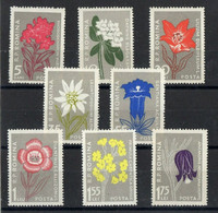 ROUMANIE: SERIE COMPLETE DE 8 TIMBRES FLEURS NEUF** N°1517/1524 - Neufs