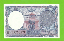 NEPAL 1 MOHRU/RUPEE 1953/1960  P-1b UNC PIN HOLES - Népal
