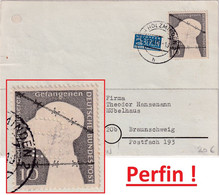 BRD - 10 Pfg. Kriegsgefangene Perfin "F.U." Firmenkarte Holzminden 1953 - Covers
