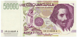 50000 LIRE GIAN LORENZO BERNINI II TIPO SERIE SOSTITUTIVA XD 30/09/1999 FDS-/FDS - Autres & Non Classés