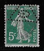 ANCOPER SIGLE 4 - N° 137 PERFORE OBLITERE INDICE 5 - Used Stamps
