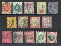 ROYAUME-UNI: SERIE COMPLETE DE 14 TIMBRES OBLIT N°91/104 - Used Stamps