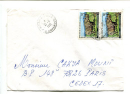 CAMEROUN 1981- Affr. Sur Lettre  -  Rhinocéros - Cameroun (1960-...)
