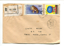 COTE D'IVOIRE 1981- Affr. Sur Lettre Recommandée  -  Animaux /  Grenouille / - Côte D'Ivoire (1960-...)