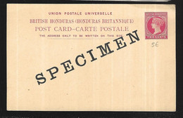 HONDURAS BRITANNIQUE ENTIER POSTAL SPECIMEN - British Honduras (...-1970)