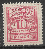 Privatpost Limbach, Schöner Wert Der Express-Packet-Verkehr-Gesellschaft Von 1891 - Sello Particular