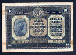 Buono Di Cassa 10 Lire 1918 - Cassa Veneta Dei Prestiti - Altri & Non Classificati