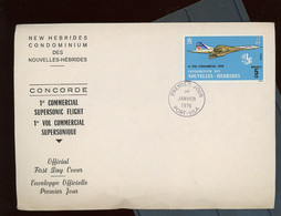 1976.  Premier Vol   CONCORDE. 424.  Cote Yv 30,-euros - FDC