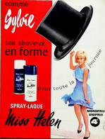 Publicité Papier SPRAY LAQUE MISS HELEN SYLVIE VARTAN Octobre 1963 15SLP1042420 - Advertising