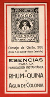 RHUM QUINA PERFUMEN ÉTIQUETTE PARFUMERIE PARFUM  PERFUMERY LABEL PERFUME ETIKETT PARFÜMERIE ETICHETTA PROFUMERIA PROFUMO - Etiquettes