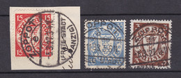Danzig - 1925/32 - Michel Nr. 214/216 - ZOPPOT - Briefst./Gestempelt - Dantzig