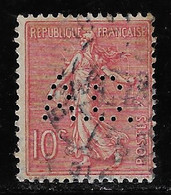 ANCOPER A.C. 33 - N° 129c PERFORE A.C. OBLITERE INDICE 5 - Used Stamps