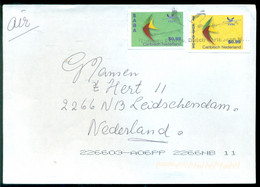 Caribisch Nederland Saba En Eustatius 2014 Brief Naar Nederland Met NVPH 43 En 44 Speciaal Stempel Flamingo Express - Curaçao, Antille Olandesi, Aruba