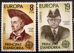 EUROPA 1980 - ANDORRE ESPAGNOL                   N° 124/125                        NEUF* - 1980