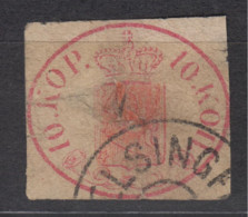 FINLAND 1856 - Heavily Damaged And Repaired Stamp - Oblitérés