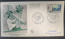 SP) 1957 FRANCE, FOUNDER RADIOLOGY, ANTONIE BECLERE FDC, FRENCH INVENTORS, XF - Autres & Non Classés