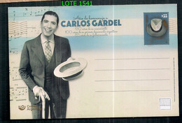 ARGENTINE 2019 CARTE POSTALE PAPETERIE GARDEL - Brieven En Documenten