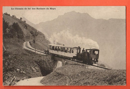 ZNH-21 Gros Plan Sur Le Chemin De Fer Des Rochers De Naye. Train à Vapeur.  Circulé Vers Sepey Sur Aigle,timbre Manque - Aigle