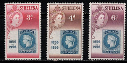 ST HELENA - Scott # 153-5 MH - QEII & Stamp Centenary - St. Helena