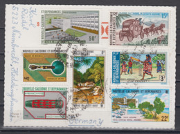 NEW CALEDONIA 1970s - Postcard With 7 Stamps - Storia Postale