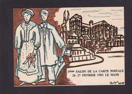 CPM Salon Carte Postale Bourse Deltiology écrite Le Mans - Bourses & Salons De Collections