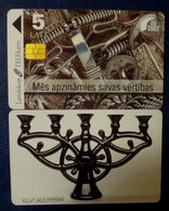 Latvia , Lettland , Lettonia -  Silver Jewellery - Saber - Candlestick Used Phone Card  Dated 05 -2002 - Lettonie