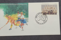 P) 1985 AUSTRALIA, HOCKEY, ANNIVERSARY, WOMEN TEAM, MELBOURNE CANCELLATION, POSTAL STATIONERY, MNH - Otros & Sin Clasificación