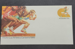 P) 1985 AUSTRALIA, WORLD CUP ATHLETICS CANBERRA, POSTAL STATIONERY, MNH - Otros & Sin Clasificación