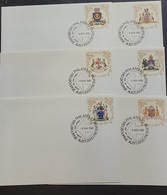 P) 1983 AUSTRALIA, COAT OF ARMS, SET OF 6 POSTAL STATIONERY, MELBOURNE CANCELLATION, MNH - Andere & Zonder Classificatie