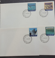 P) 1985 AUSTRALIA, LANDSCAPE, SET OF 4 POSTAL STATIONERY, MELBOURNE CANCELLATION, MNH - Otros & Sin Clasificación