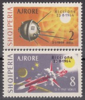 ALBANIA 1964, SPACE With OVERPRINT "RICCIONE" For FHILATELIC EXHIBITION, COMPLETE, MNH SERIES In GOOD QUALITY, *** - Albanië