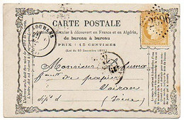 71 - Saône Et Loire / Carte Postale PRECURSEUR Expédiée De LOUHANS En 1873, Timbre N° 59 Oblitéré GC 2096 - Precursor Cards