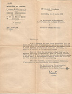JC, Ministére Du Travail Et De La Sécurité Sociale , ...et De La Main D'oeuvre , POITIERS, Vienne, 1955, Frais Fr 1.75 E - Ohne Zuordnung