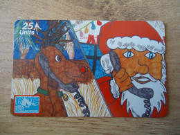GIBRALTAR  USED PHONECARDS  CHRISTMAS SANTA CLAUS - Culture