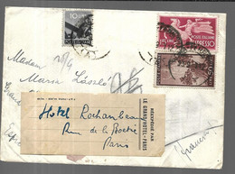 ITALIE Lettre Du 23 09 1947 De Milan Pour Paris - 1946-47 Período Del Corpo Polacco