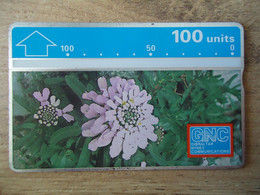 GIBRALTAR  USED PHONECARDS  FLOWERS UNITS 100 - Flores