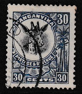 Tanganyika 1922 Giraffe SG 79 Used - Tanganyika (...-1932)