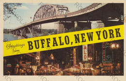 CARTOLINA  GREETINGS FROM BUFFALO,NEW YORK,STATI UNITI,VIAGGIATA 1970 - Buffalo