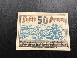 Notgeld - Billet Necéssité Allemagne - 50 Pfennig - Stormarn - 24 Juin 1920 - Sin Clasificación