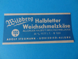 Petite étiquette De Fromage Adolf Stegmann Allemagne - Fromage
