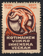 FAIR EXHIBITION Helsinki Week 1922 Suomi Finland Label Cinderella Vignette - Kotimainen Viikko Inhemska Vecka - Sonstige & Ohne Zuordnung