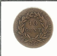 PIECE DE 10 CENT 1825  A CHARLES  X - 1 Franc